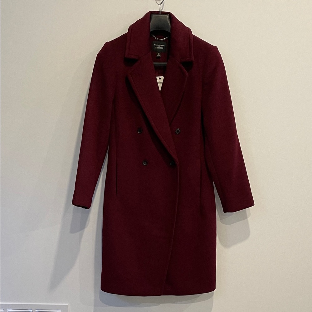NWT Banana Republic Factory Wool-Blend Timeless Topcoat